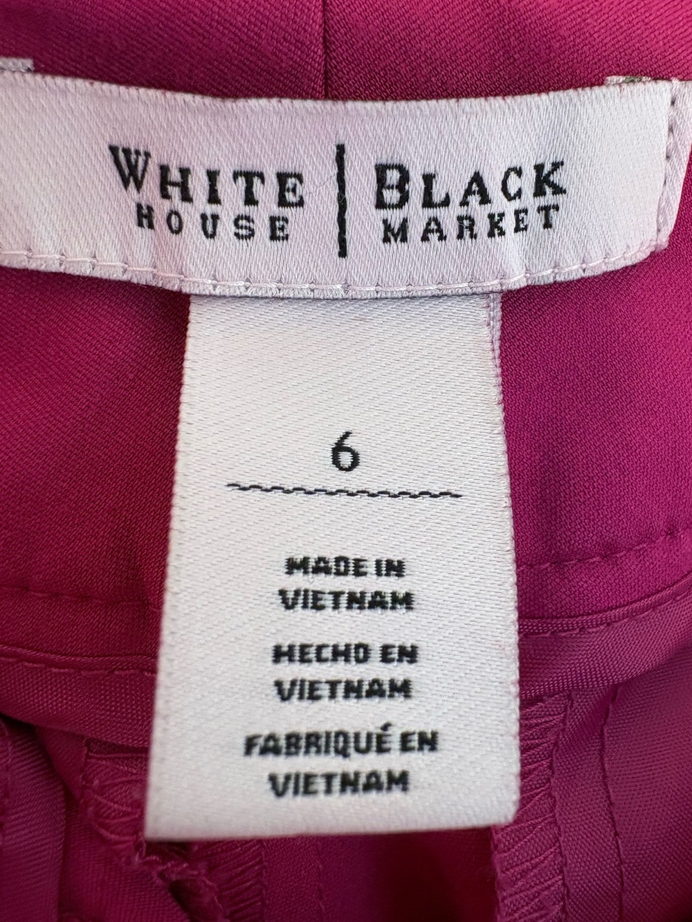 White House Black Market Magenta Fuchsia Pink Slim Ankle Pants Dress Trousers 6 - Picture 6 of 8